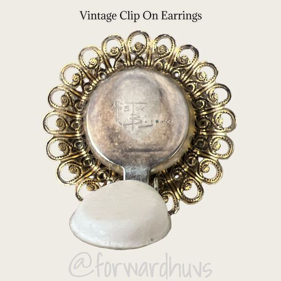 Vintage Mistar Bijoux Clip on Rhinestone Earrings - Read - Picture 5 of 10